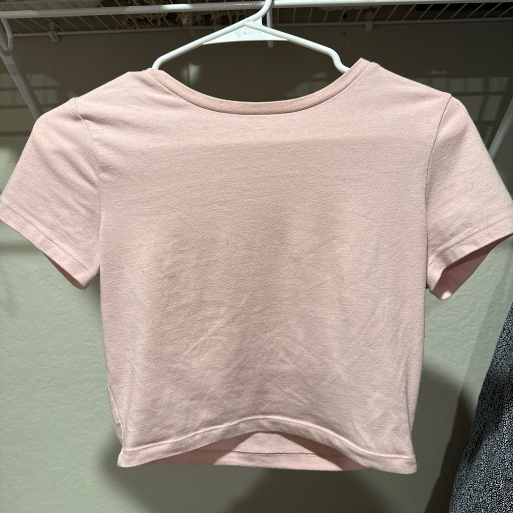 Light Pink Cropped T-Shirt